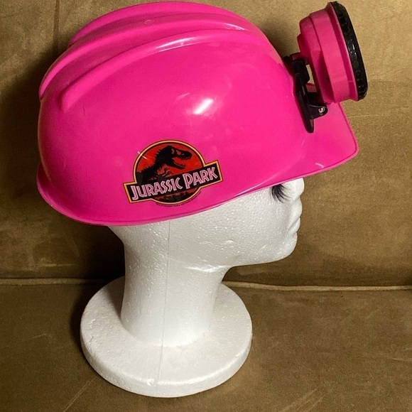 VINTAGE 1996 Universal Studios Jurassic Park Pink Hard Hat Helmet Tested works - Picture 6 of 9
